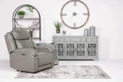 Mor Furniture Cortez Power Recliner In Dark Brown Leather