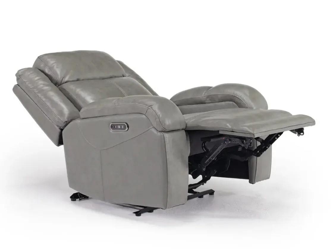 Mor Furniture Cortez Power Recliner In Dark Brown Leather