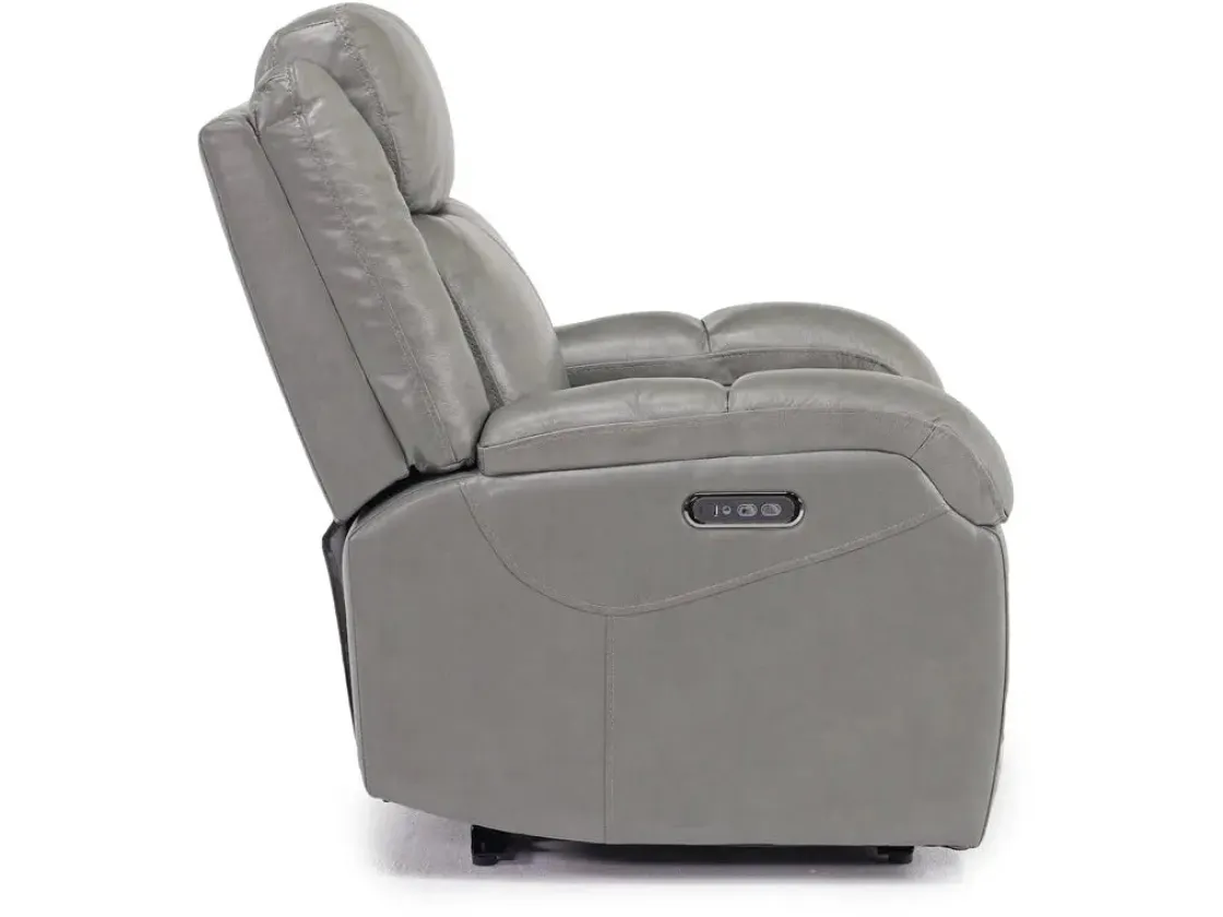 Mor Furniture Cortez Power Recliner In Dark Brown Leather