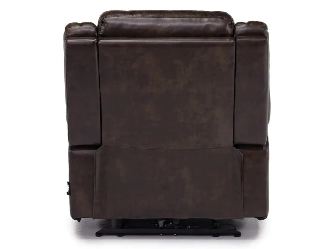 Mor Furniture Cortez Power Recliner In Dark Brown Leather