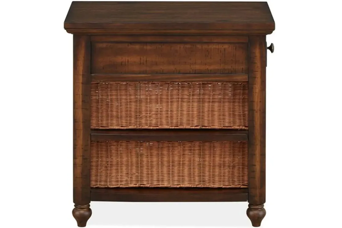 Mor Furniture Cottage Lane Chairside Table In Brown
