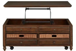 Mor Furniture Cottage Lane Lift Top Coffee Table In Brown