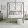 Mor Furniture Country Side Canopy Bed, Dresser, Mirror & 2 Drawer Nightstand In Brown, Queen