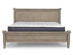 Mor Furniture Country Side Canopy Bed, Dresser, Mirror & 2 Drawer Nightstand In Brown, Queen