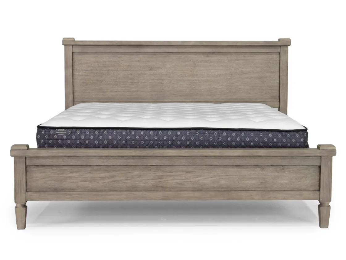 Mor Furniture Country Side Canopy Bed, Dresser, Mirror & 2 Drawer Nightstand In Brown, Queen