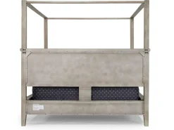 Mor Furniture Country Side Canopy Bed, Dresser, Mirror & 2 Drawer Nightstand In Brown, Queen
