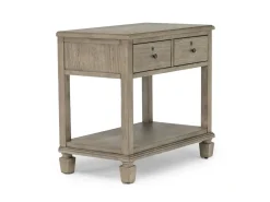 Mor Furniture Country Side Canopy Bed, Dresser, Mirror & 2 Drawer Nightstand In Brown, Queen