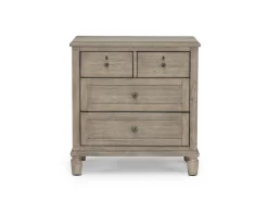 Mor Furniture Country Side Canopy Bed, Dresser, Mirror & 2 Drawer Nightstand In Brown, Queen