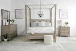 Mor Furniture Country Side Canopy Bed In Brown, Queen