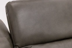 Mor Furniture Cove 5 Piece 2 Power Sectional In Gray Leather
