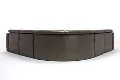 Mor Furniture Cove 5 Piece 2 Power Sectional In Gray Leather
