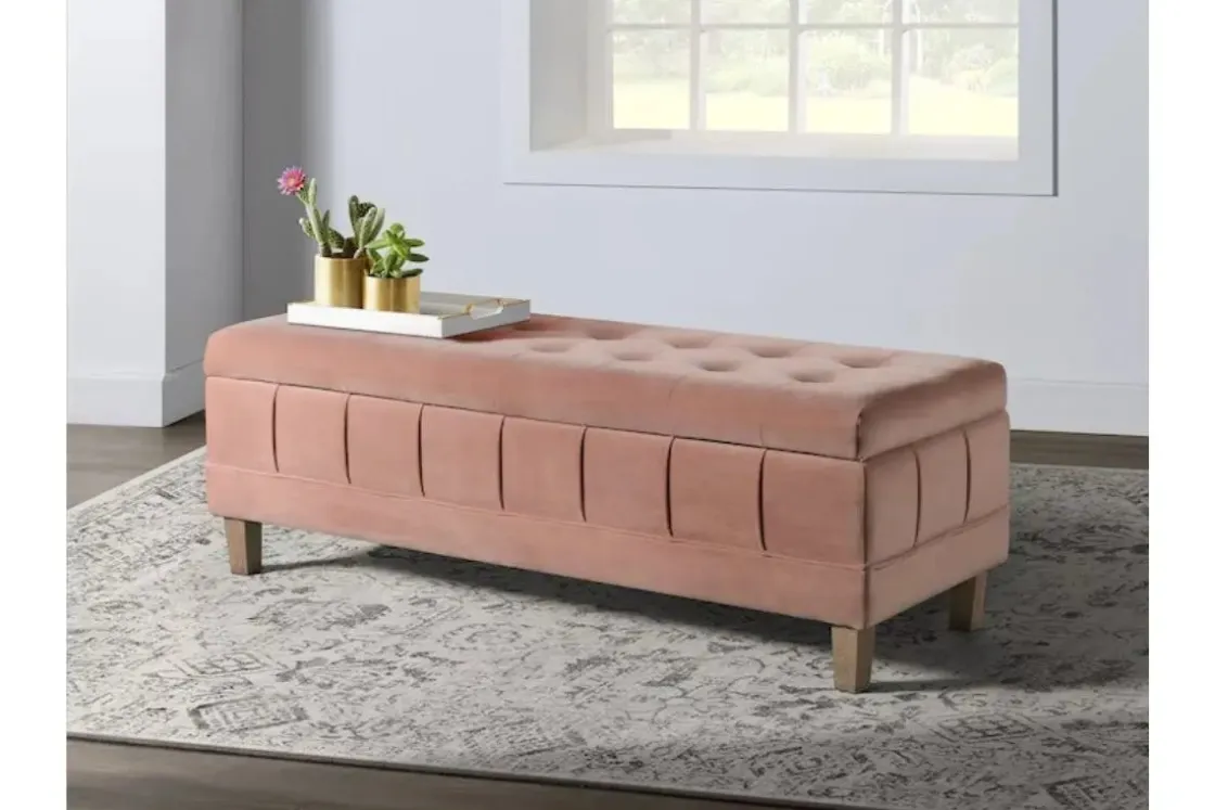 Mor Furniture Crosby Storage Bench In Gun Metal