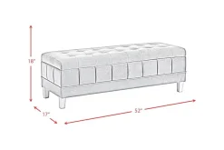 Mor Furniture Crosby Storage Bench In Gun Metal