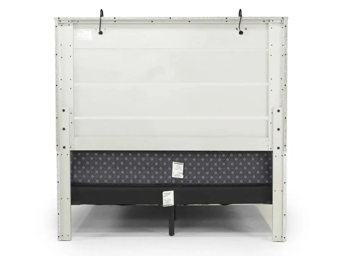 Mor Furniture Dallas Panel Bed W/ Lights In White Wash, Twin