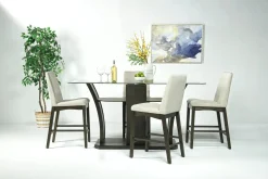 Mor Furniture Dapper Counter Height Dining Table & 4 Stools In Brown