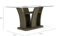 Mor Furniture Dapper Counter Height Dining Table & 4 Stools In Brown