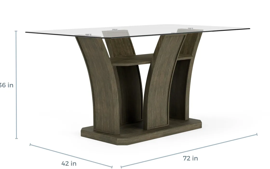 Mor Furniture Dapper Counter Height Dining Table & 4 Stools In Brown