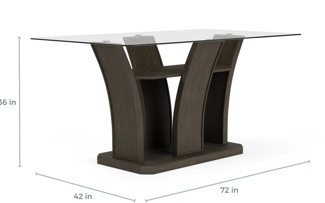 Mor Furniture Dapper Counter Height Dining Table & 4 Stools In Brown