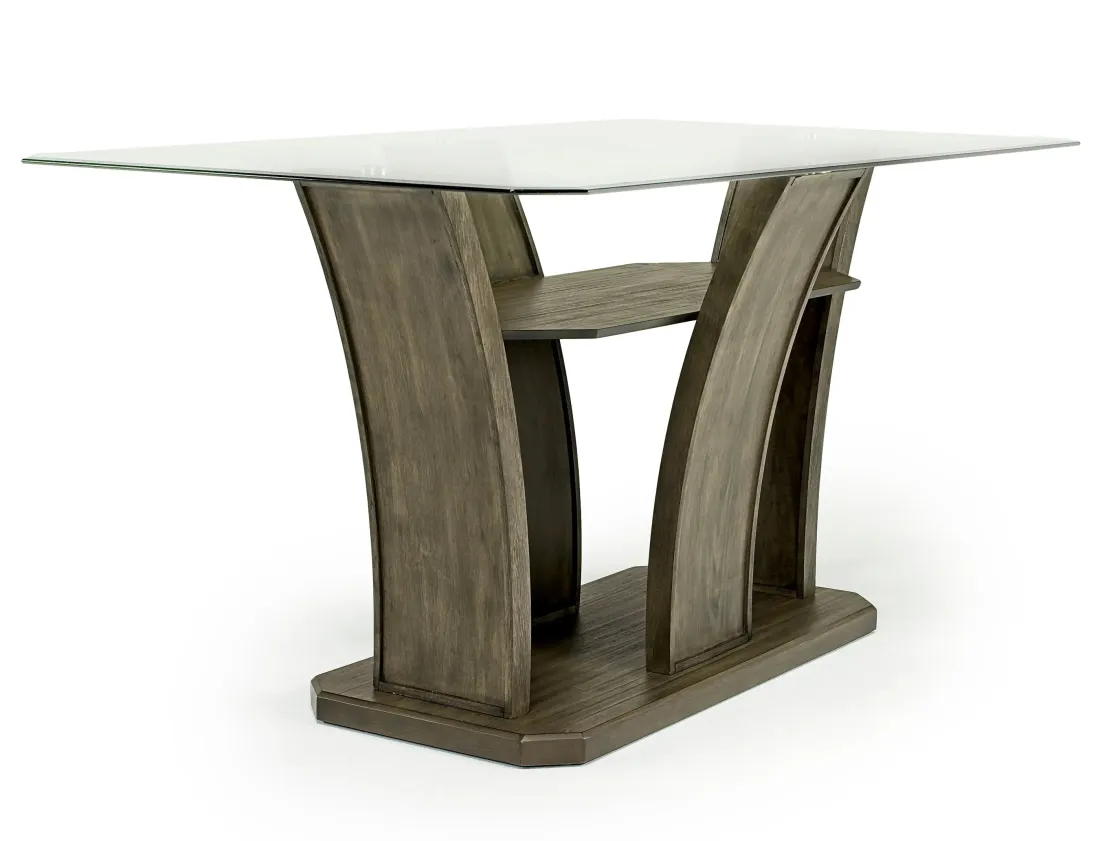 Mor Furniture Dapper Counter Height Dining Table & 4 Stools In Brown