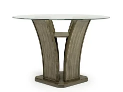 Mor Furniture Dapper Round Counter Height Dining Table & 4 Stools In Gray
