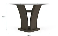 Mor Furniture Dapper Round Counter Height Dining Table & 4 Stools In Gray