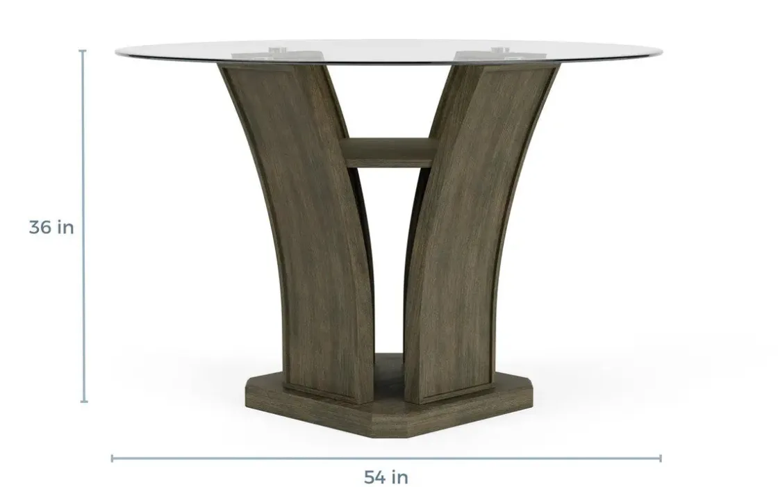 Mor Furniture Dapper Round Counter Height Dining Table In Brown