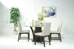 Mor Furniture Dapper Round Dining Table & 4 Chairs In Brown