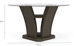 Mor Furniture Dapper Round Dining Table & 4 Chairs In Brown