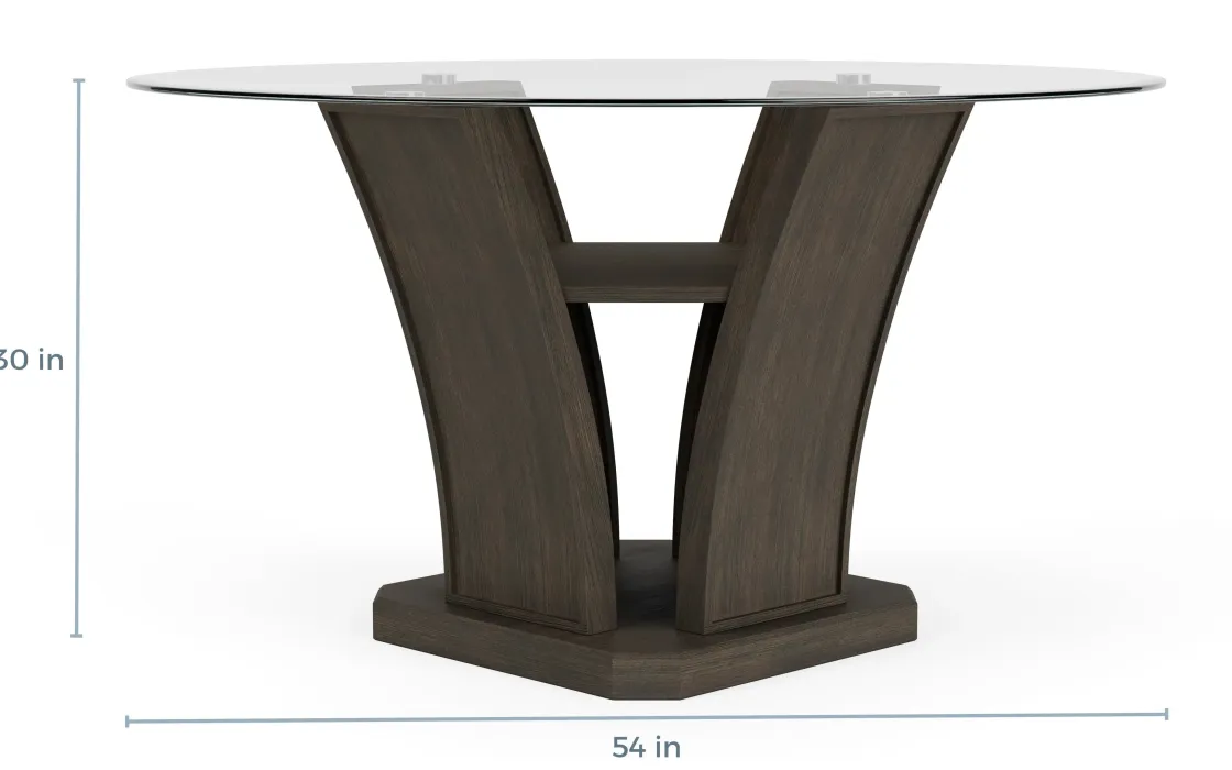 Mor Furniture Dapper Round Dining Table & 4 Chairs In Brown