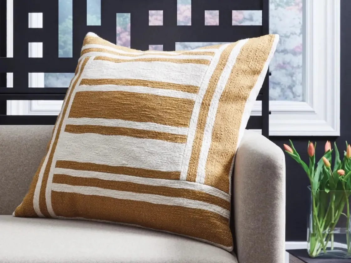 Mor Furniture Darrman Accent Pillow In Ochre/Ivory