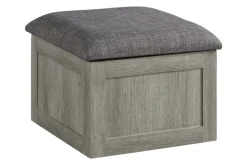 Mor Furniture Dawson Coffee Table W/ 4 Storage Stools In Gray