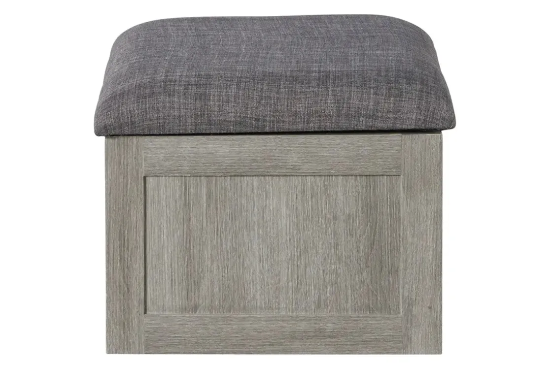 Mor Furniture Dawson Coffee Table W/ 4 Storage Stools In Gray