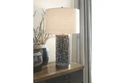 Mor Furniture Dayo Table Lamp In Gray/Gold Finish