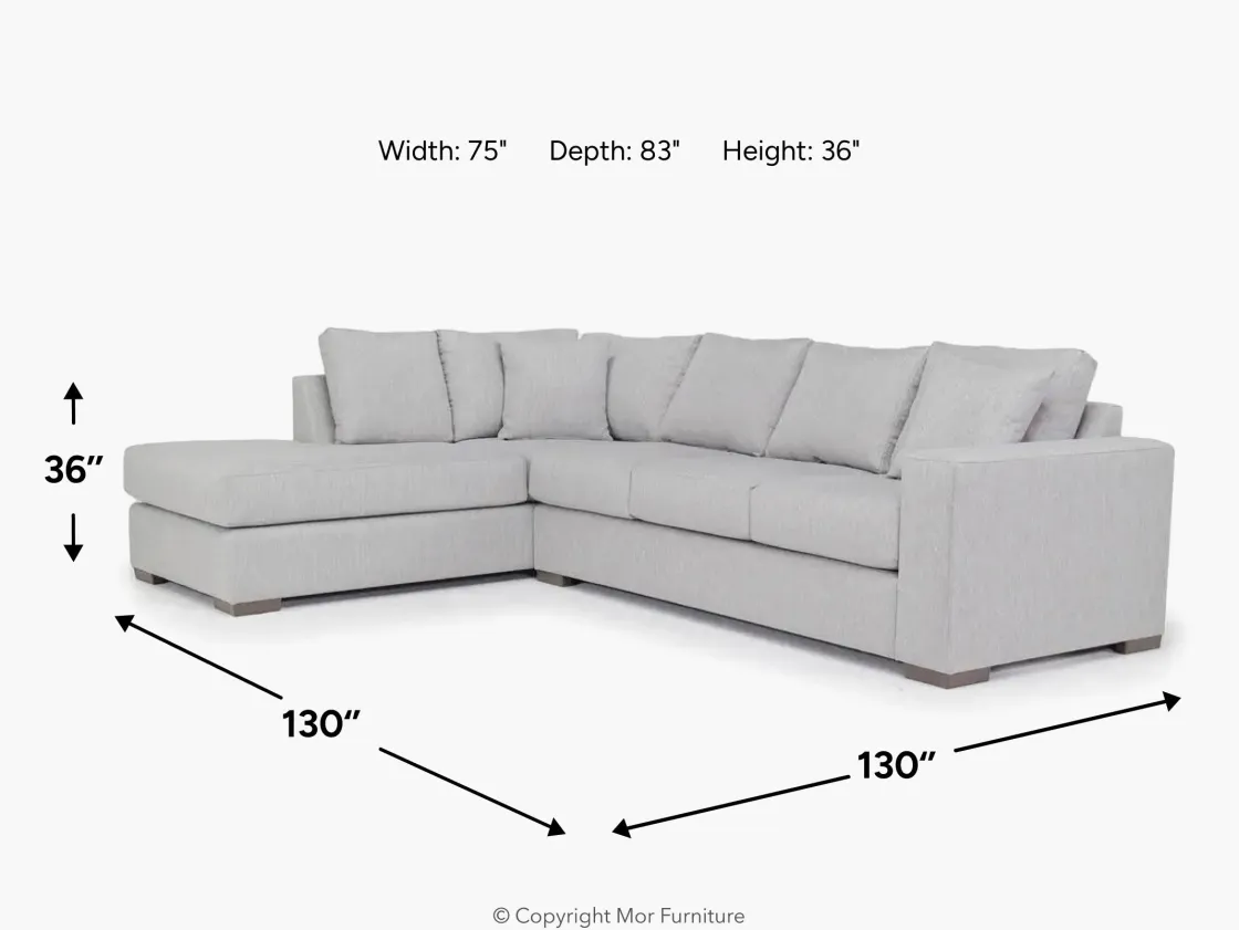 Mor Furniture Dennon Sofa Chaise Sectional In , Right Facing