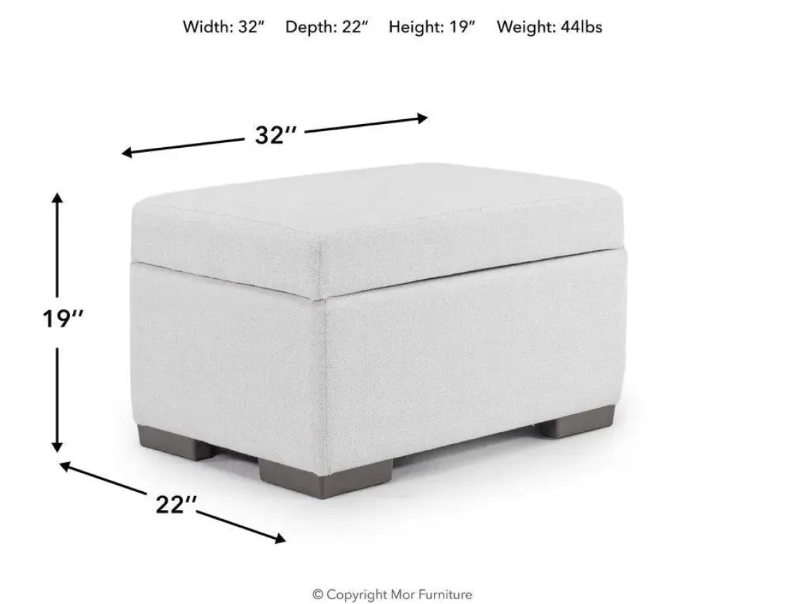 Mor Furniture Dennon Storage Ottoman In