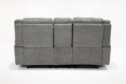 Mor Furniture Derby Reclining Console Loveseat In Light Gray