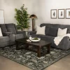 Mor Furniture Derby Reclining Sofa & Console Loveseat In Gray