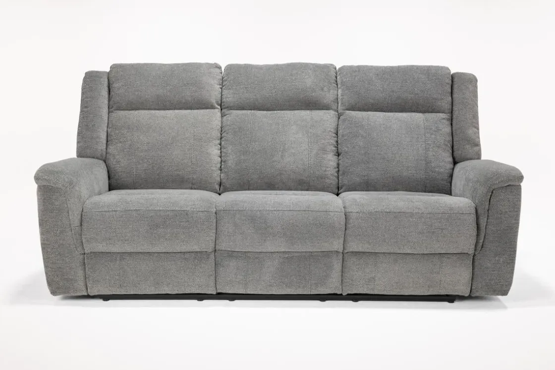 Mor Furniture Derby Reclining Sofa & Console Loveseat In Gray