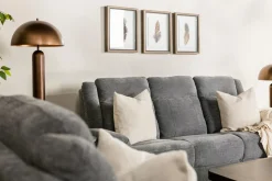 Mor Furniture Derby Reclining Sofa & Console Loveseat In Gray