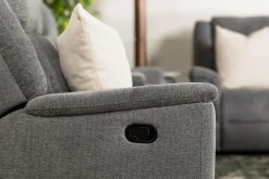 Mor Furniture Derby Reclining Sofa & Console Loveseat In Gray