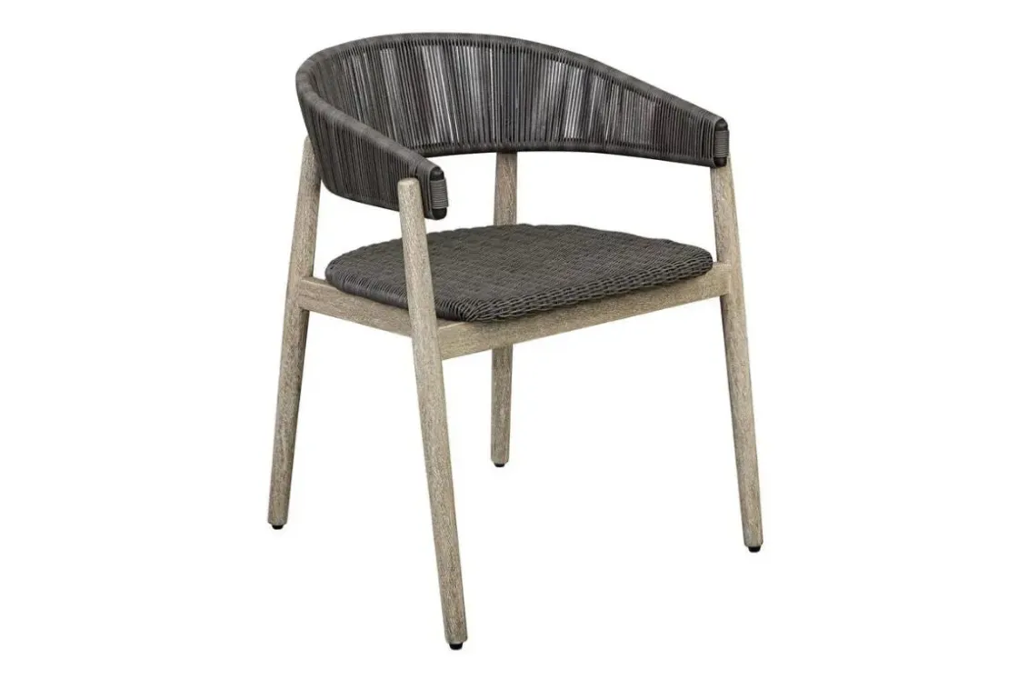 Mor Furniture Dermott Outdoor Side Chair In Brown, Set Of 2