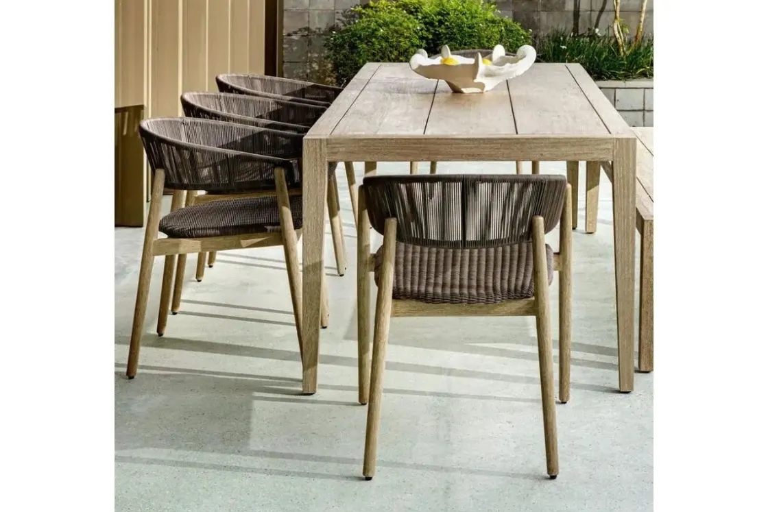 Mor Furniture Dermott Outdoor Side Chair In Brown, Set Of 2