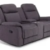Mor Furniture Diamond Reclining Console Loveseat In Gray
