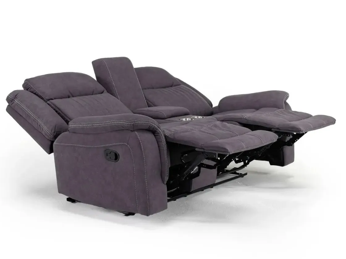 Mor Furniture Diamond Reclining Console Loveseat In Gray