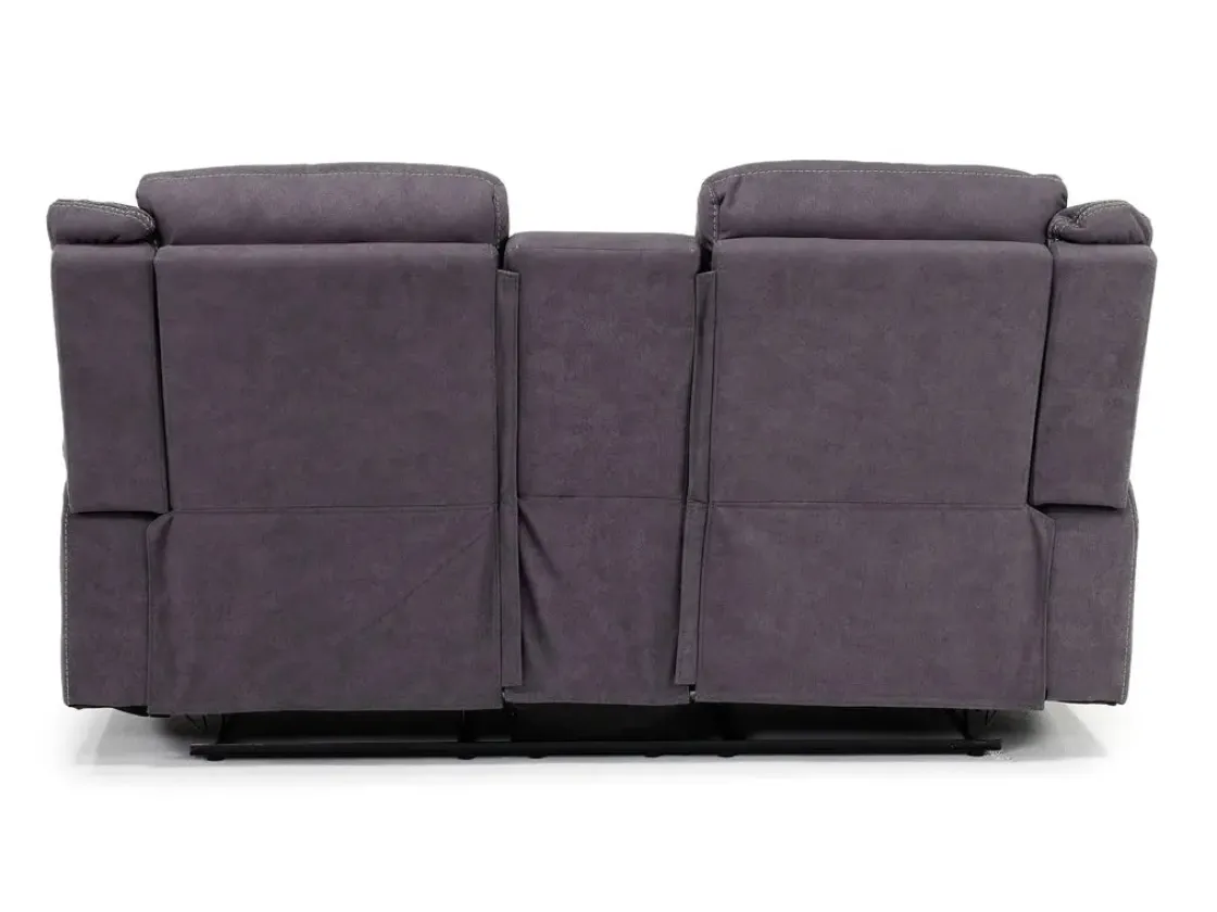 Mor Furniture Diamond Reclining Console Loveseat In Gray