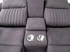 Mor Furniture Diamond Reclining Console Loveseat In Gray
