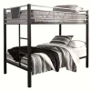 Kids Mor Furniture Dinsmore Bunk Bed In Black/Gray, Twin/Twin