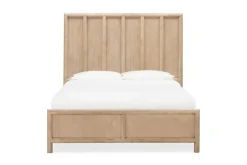 Mor Furniture Dorsey Panel Bed, Dresser, Mirror & 2 Drawer Nightstand In Granola, Queen