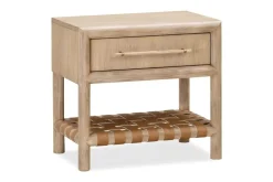Mor Furniture Dorsey Woven Panel Bed, Dresser, Mirror & Nightstand In Granola, Queen