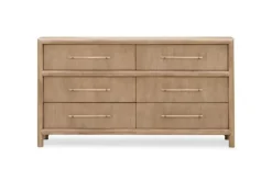 Mor Furniture Dorsey Woven Panel Bed, Dresser, Mirror & Nightstand In Granola, Queen
